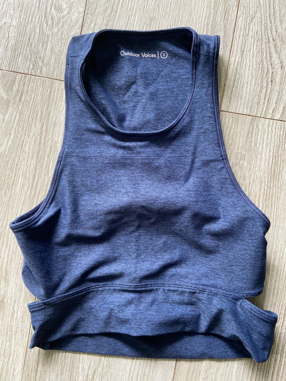 Outdoor Voices Navy Blue Performance Crop Top